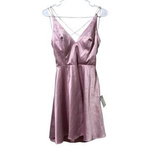 Lulu’s Women Sz Small Mimi Dress Lined Spaghetti Straps Polyester Homecoming NWT